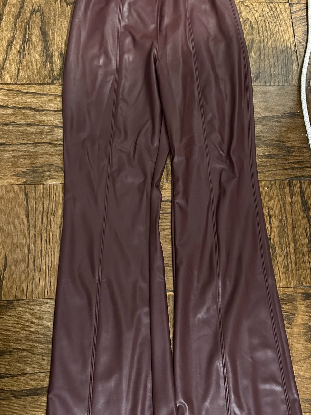 Victoria’s Secret Burgundy Faux Leather Flared Pants